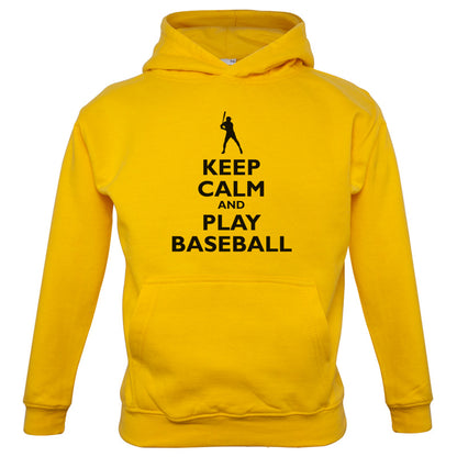 Keep Calm and Play Baseball Kids T Shirt