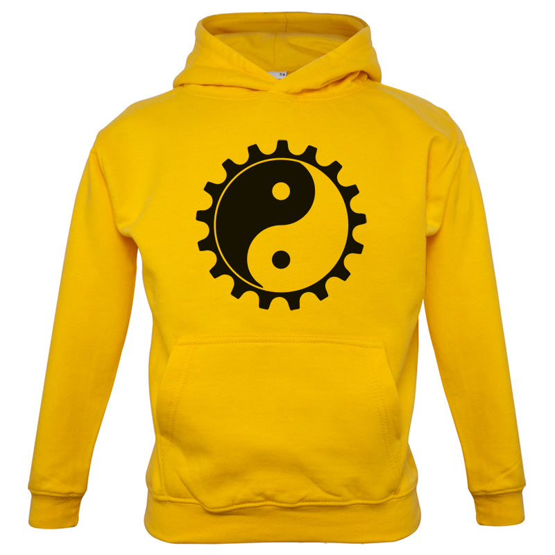 Yin Yang Bike Cog Kids T Shirt