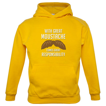 With Great Moustache Kids T Shirt