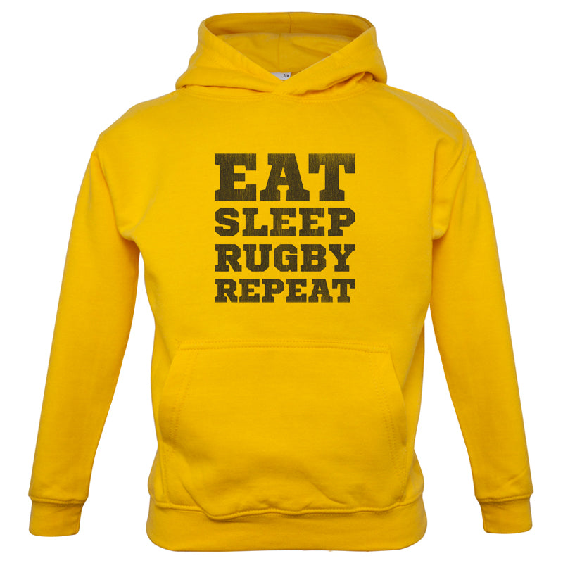Eat Sleep Rugby Repeat Kids T Shirt