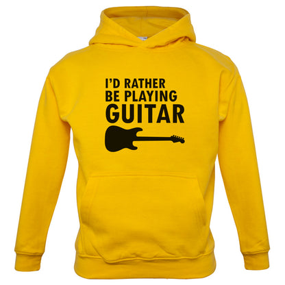 I'd Rather Be Playing Guitar Kids T Shirt