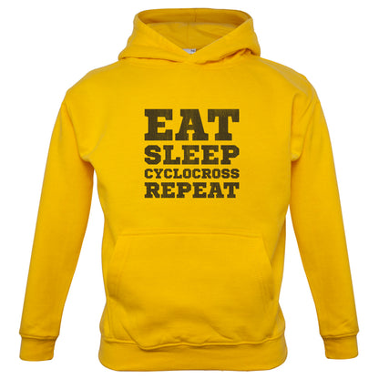 Eat Sleep Cyclocross Repeat Kids T Shirt