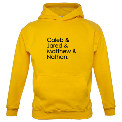 Caleb & Jared & Matthew & Nathan Kids T Shirt
