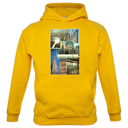 New York City Living Collage Kids T Shirt