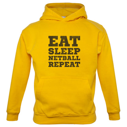 Eat Sleep Netball Repeat Kids T Shirt