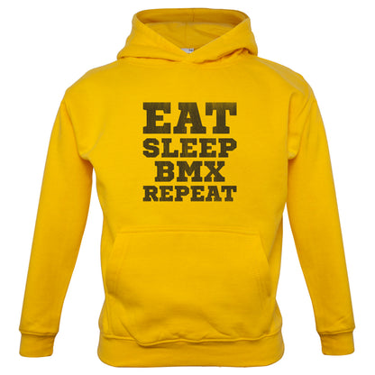 Eat Sleep BMX Repeat Kids T Shirt