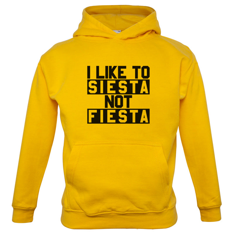 I Like To Siesta Not Fiesta Kids T Shirt