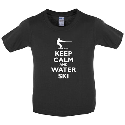 Keep Calm and Water Ski Kids T Shirt
