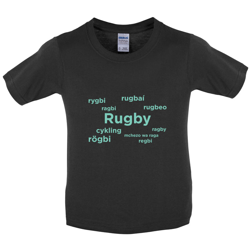 Rugby Languages Kids T Shirt