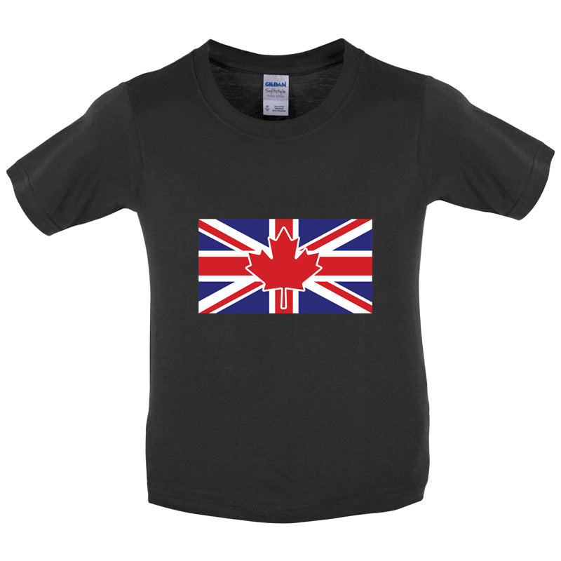 Canadian Union Jack Flag Kids T Shirt