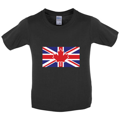 Canadian Union Jack Flag Kids T Shirt