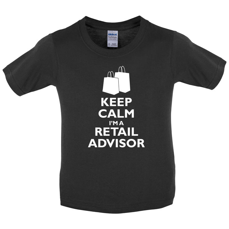 Keep Calm I'm A Retail Advisor Kids T Shirt