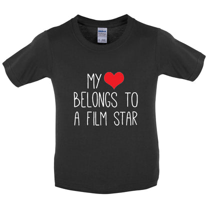 My Heart Belongs To A Film Star Kids T Shirt