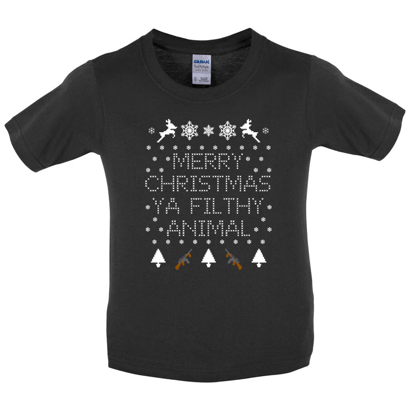 Merry Christmas Ya Filthy Animal Kids T Shirt