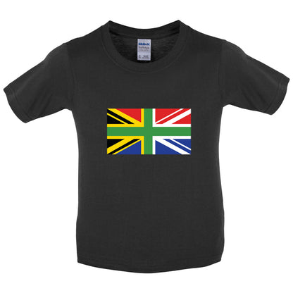South African Union Jack Flag Kids T Shirt