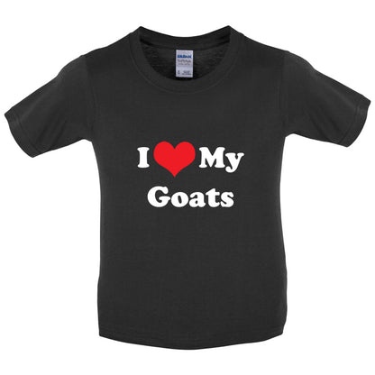 I Love My Goats Kids T Shirt