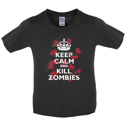 Keep Calm and Kill Zombies Kids T Shirt