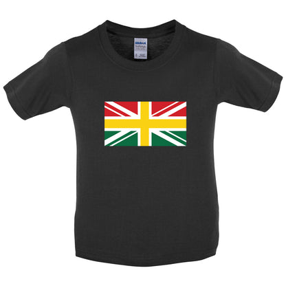 Ghanaian Union Jack Flag Kids T Shirt