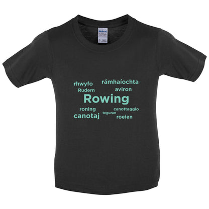 Rowing Languages Kids T Shirt