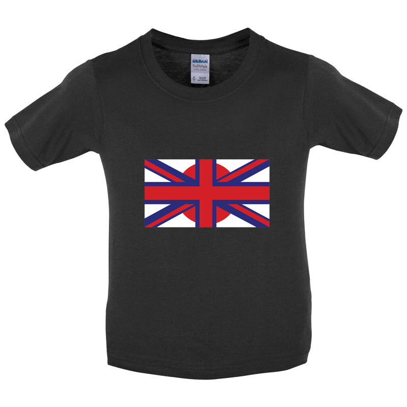 Japanese Union Jack Flag  Kids T Shirt