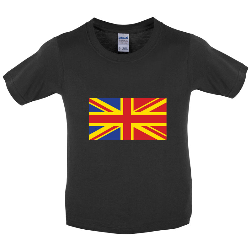 Romanian Union Jack Kids T Shirt