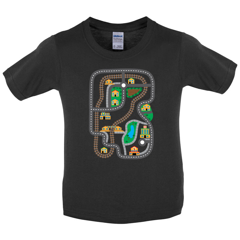 Car Play Mat Kids T Shirt