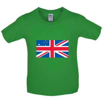 Australian Union Jack Flag Kids T Shirt