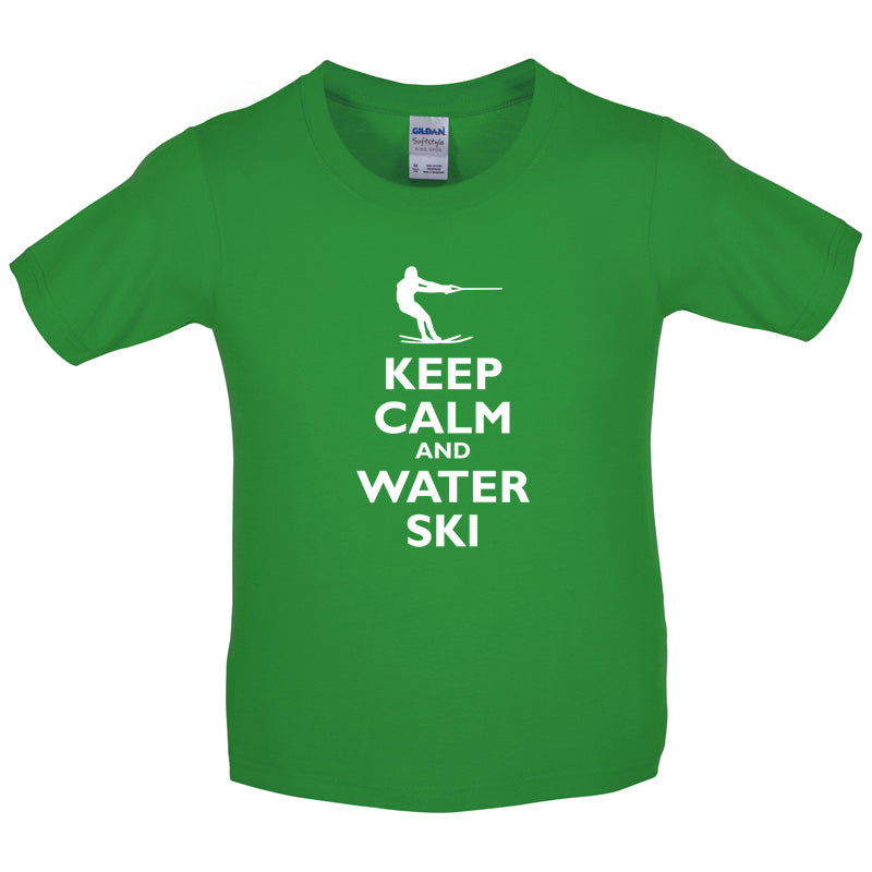 Keep Calm and Water Ski Kids T Shirt