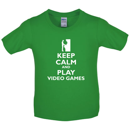 Keep Calm and Play Video Games Kids T Shirt