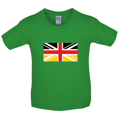 German Union Jack Flag Kids T Shirt