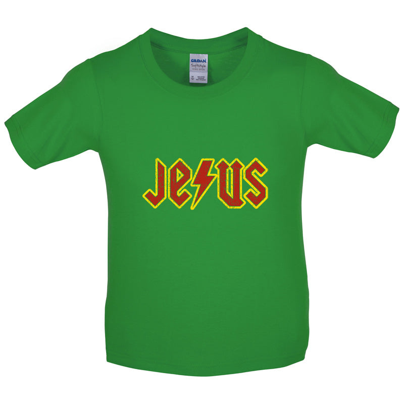 Jesus Rock Style Kids T Shirt