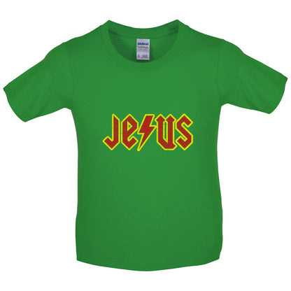 Jesus Rock Style Kids T Shirt