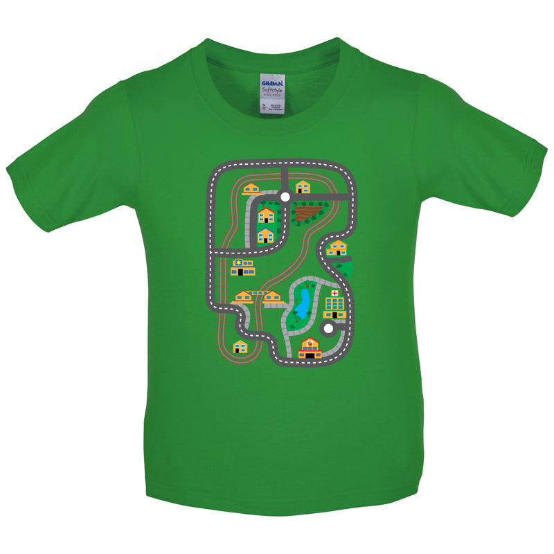 Car Play Mat Kids T Shirt