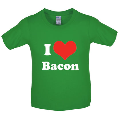 I Love Bacon Kids T Shirt