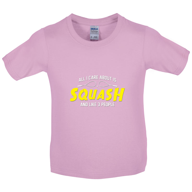 All I Care About Is Squash Kids T Shirt