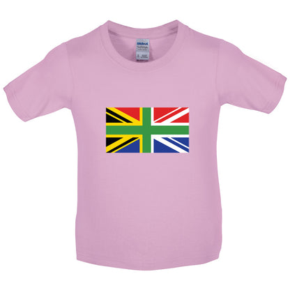 South African Union Jack Flag Kids T Shirt