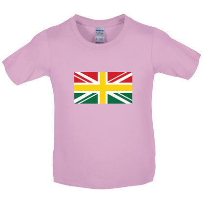 Ghanaian Union Jack Flag Kids T Shirt