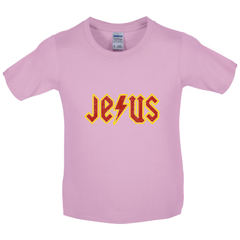 Jesus Rock Style Kids T Shirt