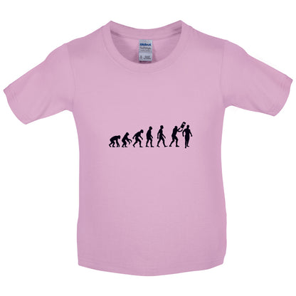Evolution Of Man Wrestling Kids T Shirt