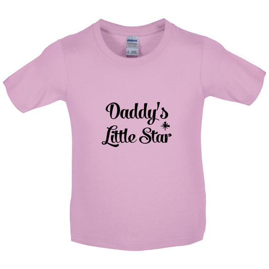 Daddy's Little Star Kids T Shirt