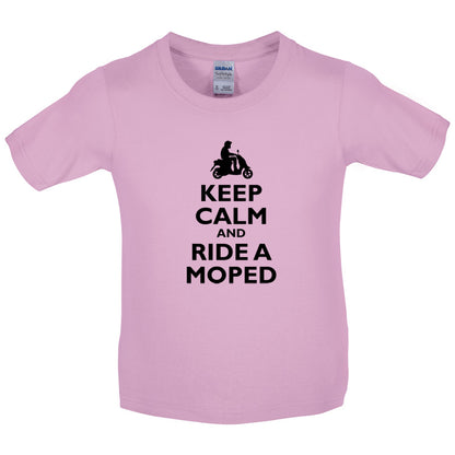 Keep Calm and Ride A Moped Kids T Shirt