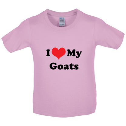 I Love My Goats Kids T Shirt