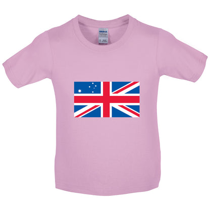 Australian Union Jack Flag Kids T Shirt