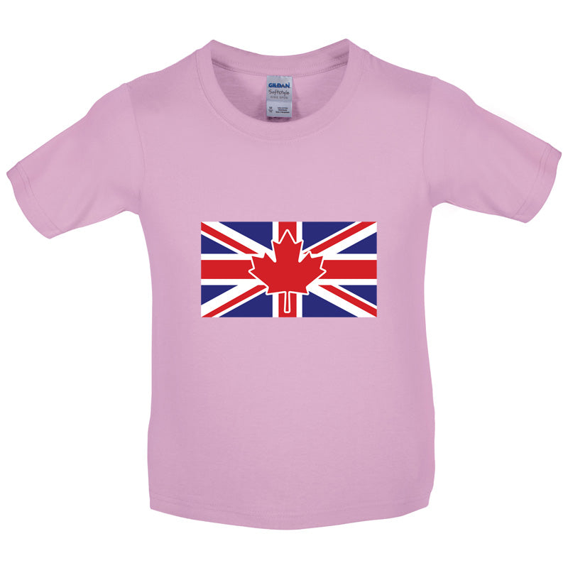 Canadian Union Jack Flag Kids T Shirt