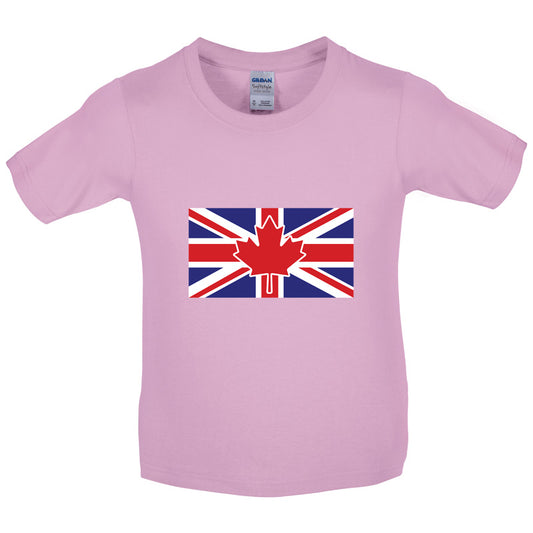 Canadian Union Jack Flag Kids T Shirt