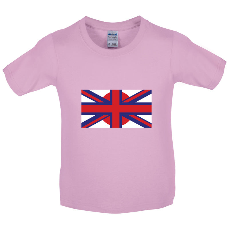Japanese Union Jack Flag  Kids T Shirt
