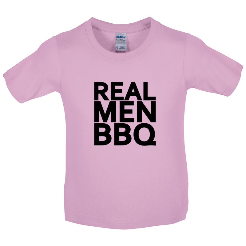 Real Men BBQ Kids T Shirt