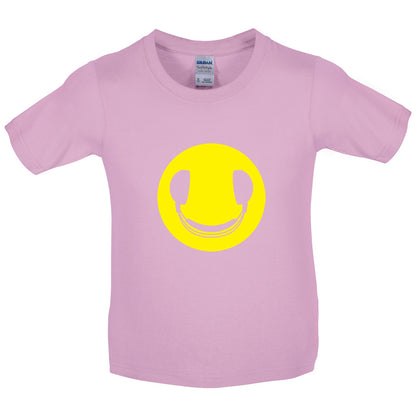 DJ Headphone Smiley face Kids T Shirt