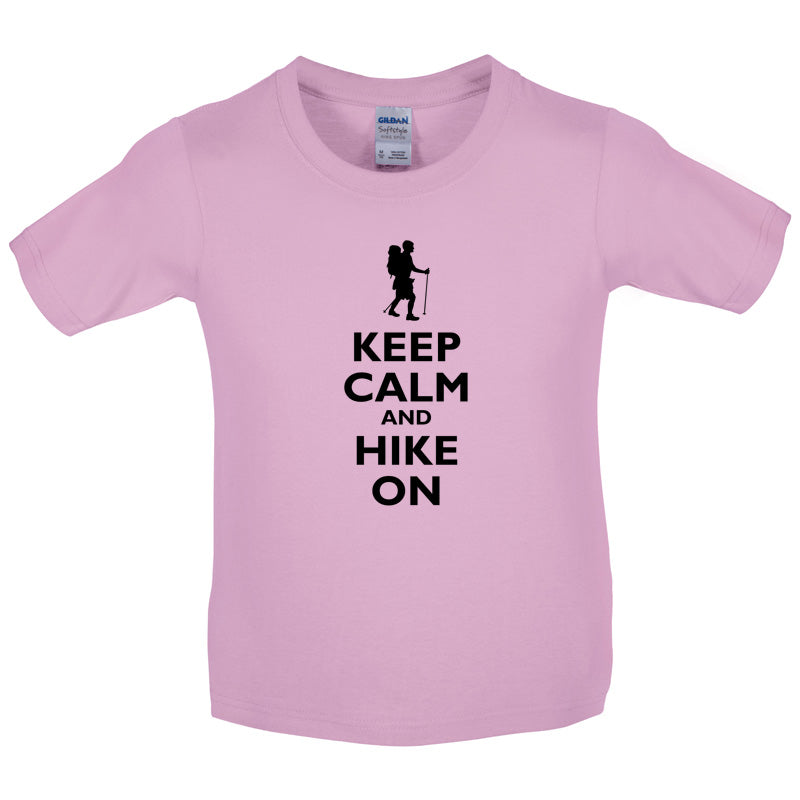 Keep Calm and Hike On Kids T Shirt