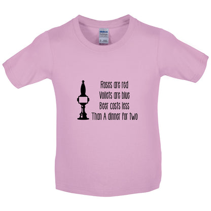 Roses Are Red Beer Costs Less Than Dinner For Two Kids T Shirt